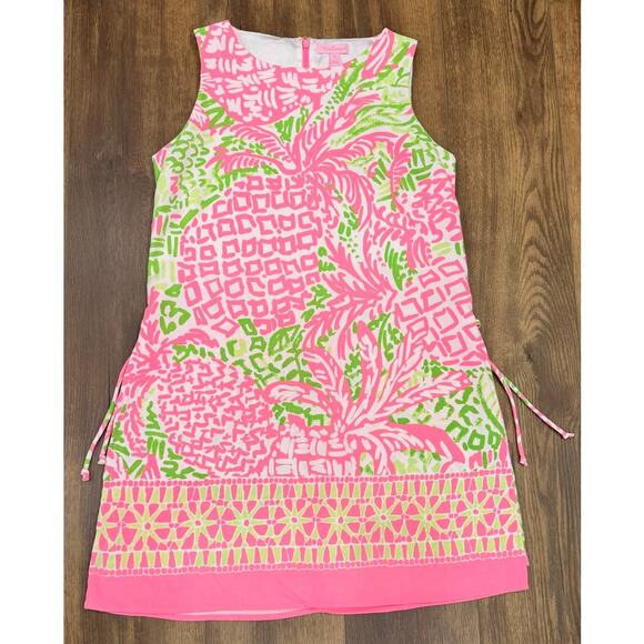 Lilly Pulitzer Donna Romper Dress Pink Sunset Home Slice Size 10 - Picture 2 of 11